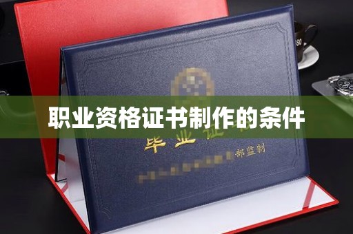 杂多职业资格证书制作的条件