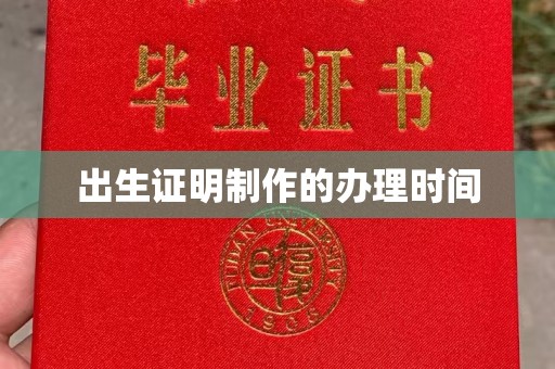杂多出生证明制作的办理时间