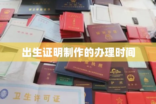 杂多出生证明制作的办理时间