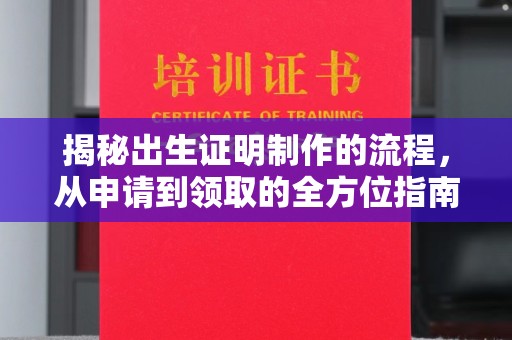 杂多揭秘出生证明制作的流程，从申请到领取的全方位指南