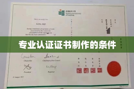 杂多专业认证证书制作的条件