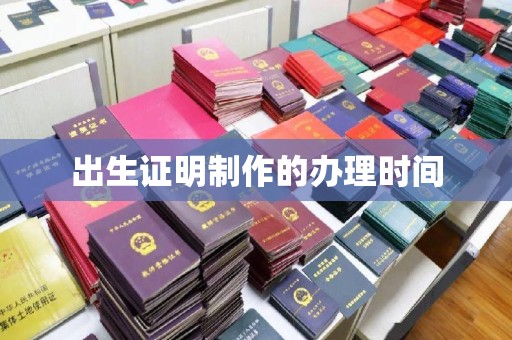 杂多出生证明制作的办理时间